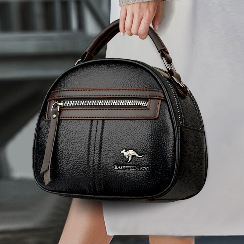 背包女双肩迷你2025新款时尚真皮高级感简约妈妈斜跨小清新手提包