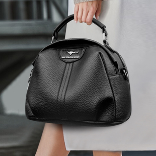 真皮多层包包女士2025新款休闲软牛皮斜挎包大容量妈妈包中年女包