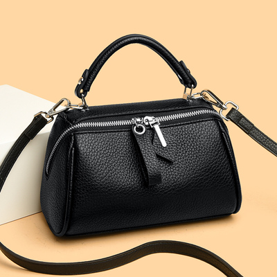手提包波士顿真皮女包洋气斜挎包