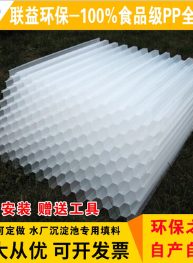 厂家全新料优质PP六角蜂窝斜板斜管填料净水器水厂污泥沉淀澄清池