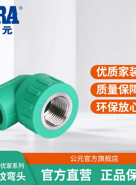 公元ppr水管内螺纹弯头内丝内牙接头热熔管自来水管优家水管配件