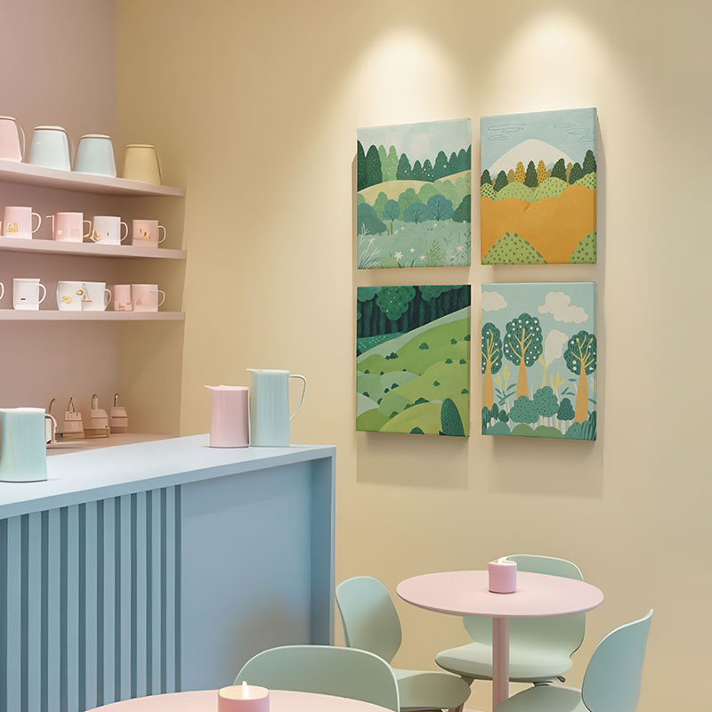 简约多巴胺梦幻森林组合装饰画