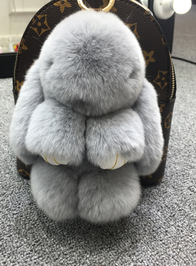 装死兔正版挂饰獭兔毛小兔子饰品手机书包包毛绒兔挂件汽车钥匙扣