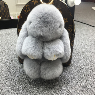 死兔正版 装 挂饰獭兔毛小兔子饰品手机书包包毛绒兔挂件汽车钥匙扣