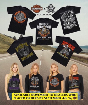哈雷T恤生锈屠夫rusty butcher联名摩托重机美式复古骑行
