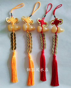 五帝钱六帝钱葫芦挂件 天然黄玉葫芦吉祥物门饰挂饰