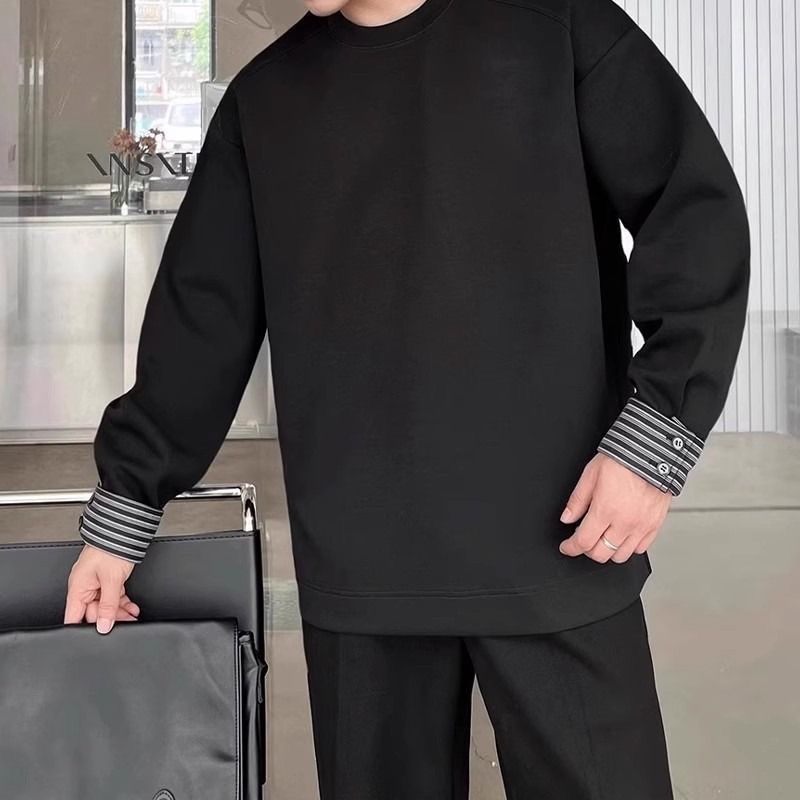 卫衣男士春秋季新款高级设计感潮流圆领外套ins潮牌休闲痞帅上衣