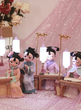 少女心宫廷风弹琴我是格格装饰品