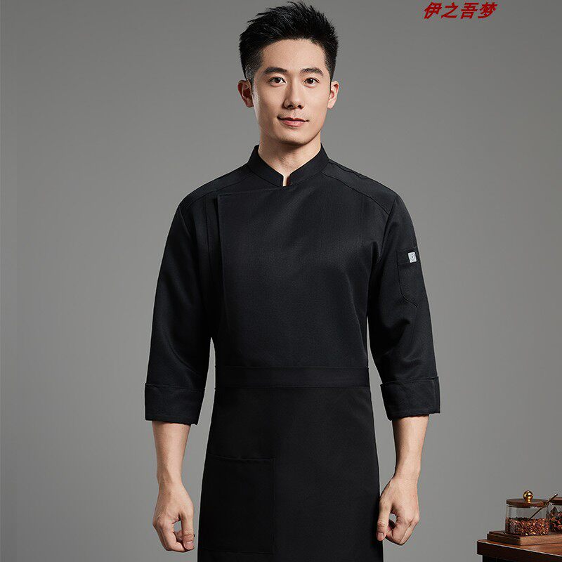 西餐厅牛排店工作服长袖酒店总厨制服蛋糕店面包房秋冬季厨衣定制