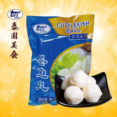泰国TVI墨鱼丸子火锅食材花枝丸