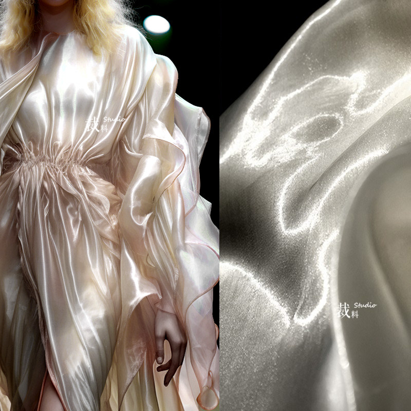 浮光锦高光进口布料超亮水光泽闪光廓形婚纱礼服装设计师纺织面料,居家布艺,海绵垫/布料/面料/手工diy,淘宝优惠券,粉丝福利购,淘宝优惠卷