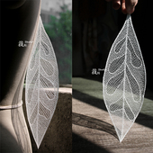 落叶蕾丝 肌理树叶脉叶子婚礼婚纱装 饰补丁布贴手工diy设计师辅料