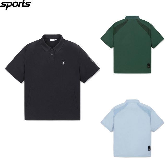 韩国代购GOLDEN BEAR高尔夫球服25早春男子GOLF标志翻领短袖T恤