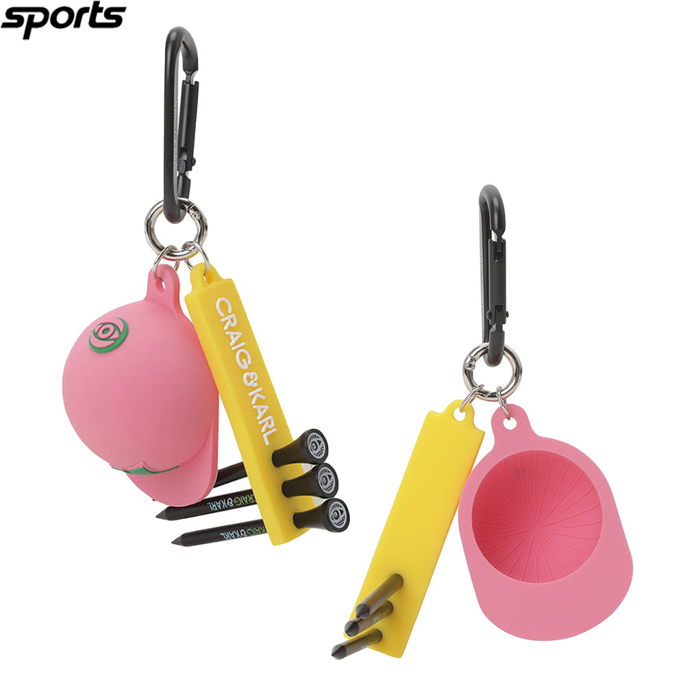 韩国代购CRAIG KARL高尔夫24年硅胶ins立体帽子型小球袋球TEE挂件