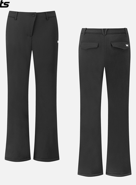 韩国代购PXG高尔夫球裤25秋冬女黑色运动休闲修身保暖厚实长裤