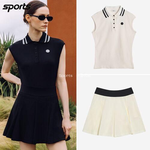 韩国代购ober golf高尔夫26夏简约POLO衫背心短裙运动户外女套装