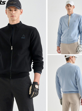 韩国代购lanvin blanc高尔夫球服25初秋男标志防风保暖立领夹克