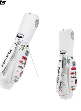韩国代购pearly gates高尔夫配饰26春夏图案多功能户外支架球包
