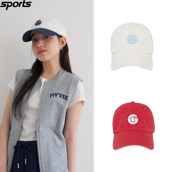 韩国代购Pivvee高尔夫配饰26春夏女标志运动休闲防晒遮阳棒球帽