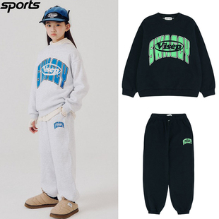 套装 SEPTEMBER高尔夫25冬涂鸦加绒运动儿童卫衣卫裤 VIA 韩国代购