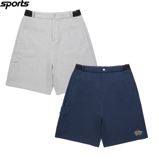 26春夏男标志纯色宽松运动休闲半身短裤 韩国代购 malbon高尔夫球裤