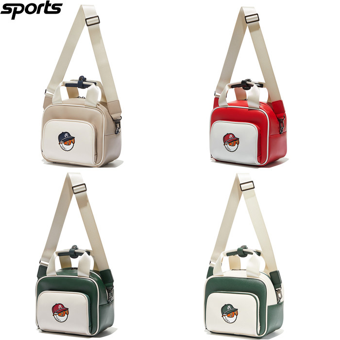 韩国代购malbon高尔夫球配饰26春夏女标志拼色可拆肩带运动托特包