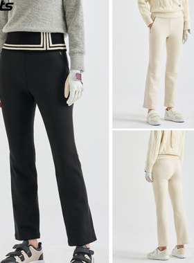 韩国代购lanvin blanc高尔夫球裤25秋冬女弹力保暖修身运动长裤