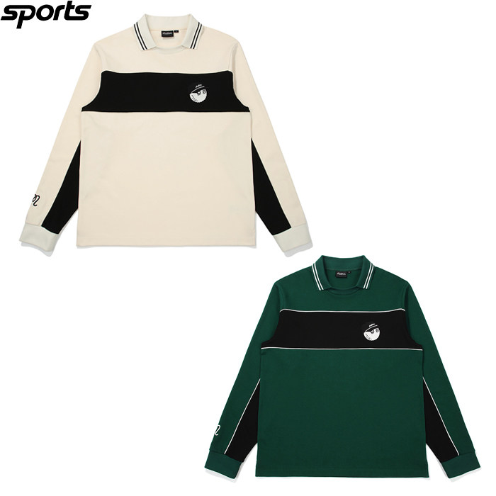 折扣款韩国代购malbon高尔夫球服男标志拼色翻领宽松长袖运动卫衣,运动服/休闲服装,高尔夫球服,淘宝优惠券,粉丝福利购,淘宝优惠卷