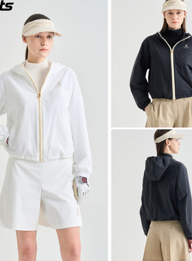 韩国代购lanvin blanc高尔夫球服26春夏女运动休闲连帽拉链外套