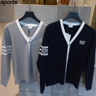 韩国代购southcape高尔夫26年春V领商务运动户外长袖针织衫开衫男