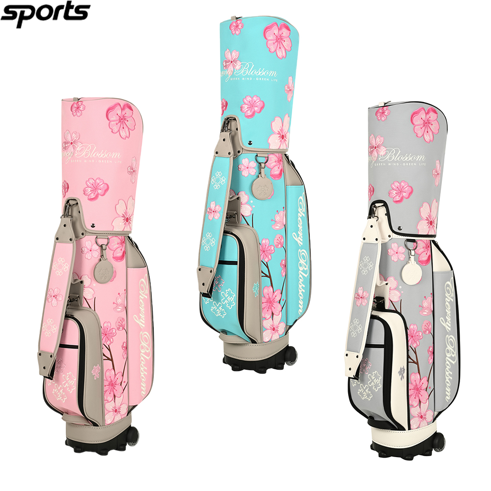 韩国代购PALM TREE GOLF高尔夫配饰24年春夏季花纹户外立式球杆包