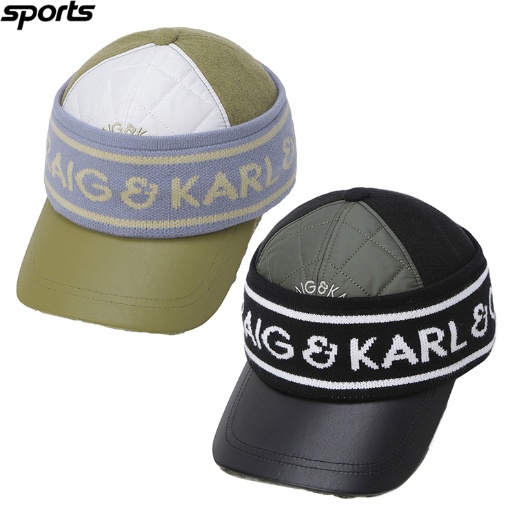 韩国代购CRAIG KARL高尔夫25冬羊羔绒针织发带护耳运动男女棒球帽