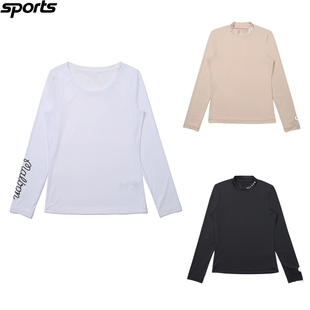 折扣款韩国代购malbon高尔夫球服25夏女轻薄立领大圆领打底衫2件