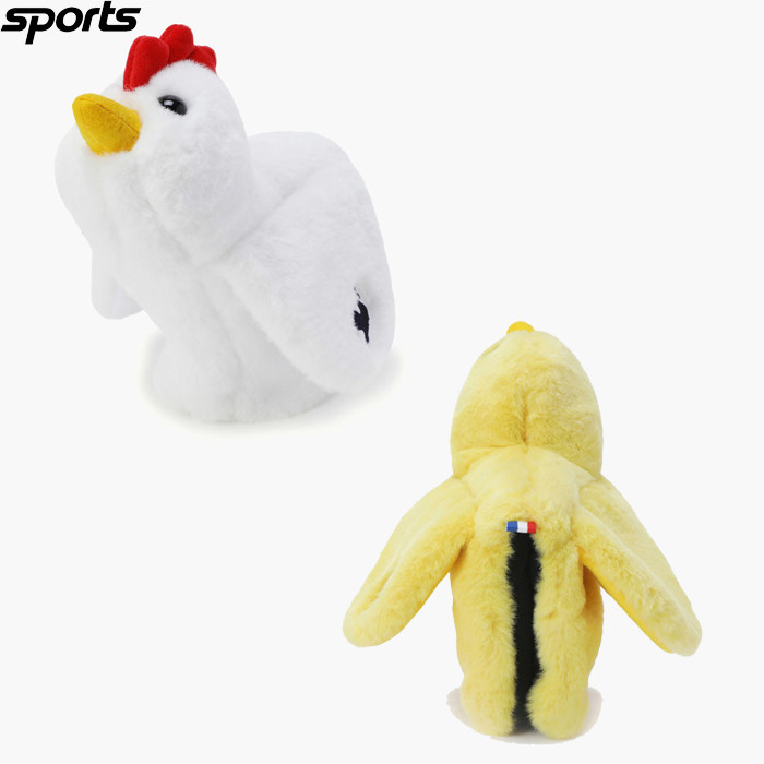 韩国代购Le coq公鸡高尔夫配饰25秋冬女运动休闲毛绒玩偶球杆套