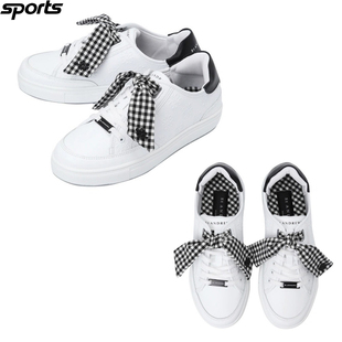 韩国代购st andrews高尔夫配饰26春夏女格纹蝴蝶结防滑运动休闲鞋