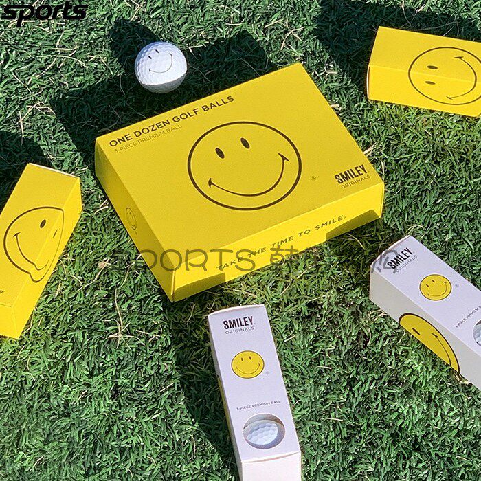 韩国代购SMILEY ORIGINALS高尔夫球新款笑脸GOLF练习球R3球 3层球