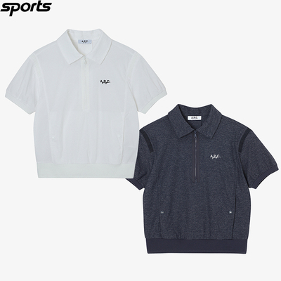 韩国代购APC高尔夫26年春夏冷感舒适宽松泡泡袖运动户外短袖T恤女