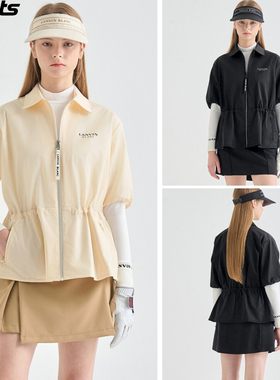 韩国代购lanvin blanc高尔夫球服25秋女标志运动束腰防水半袖夹克