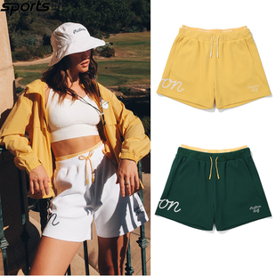 女子GOLF标志系带华夫格半身短裤 MALBON高尔夫球裤 韩国代购 折扣款