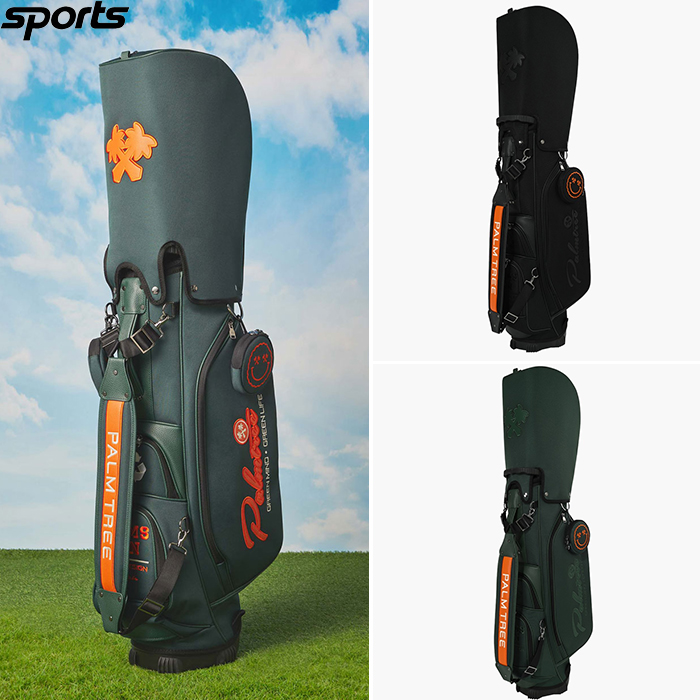 韩国代购PALM TREE GOLF高尔夫配饰ins潮多口袋支架立式球杆包