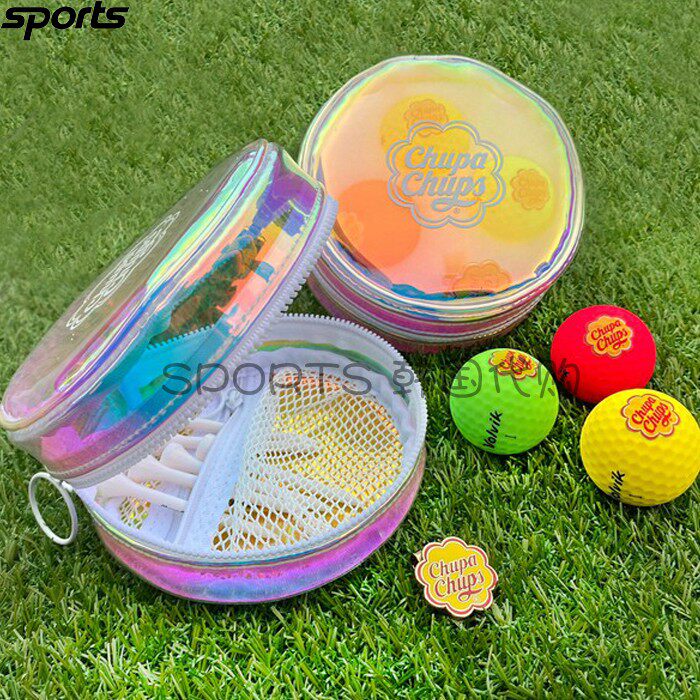 韩国代购Volvik 联名高尔夫棒棒糖运动球包GOLF练习球套装2层球