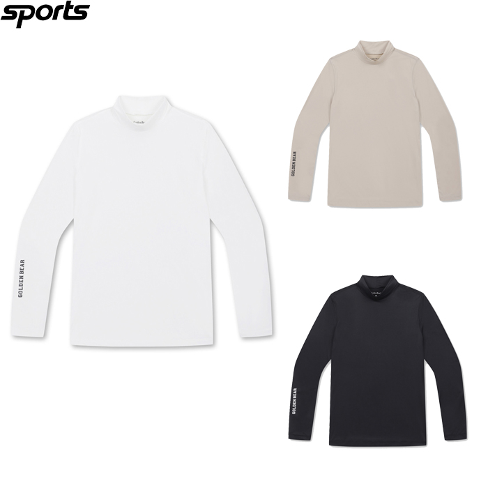 韩国代购GOLDEN BEAR高尔夫球服25早春女子GOLF标志小高领打底衫