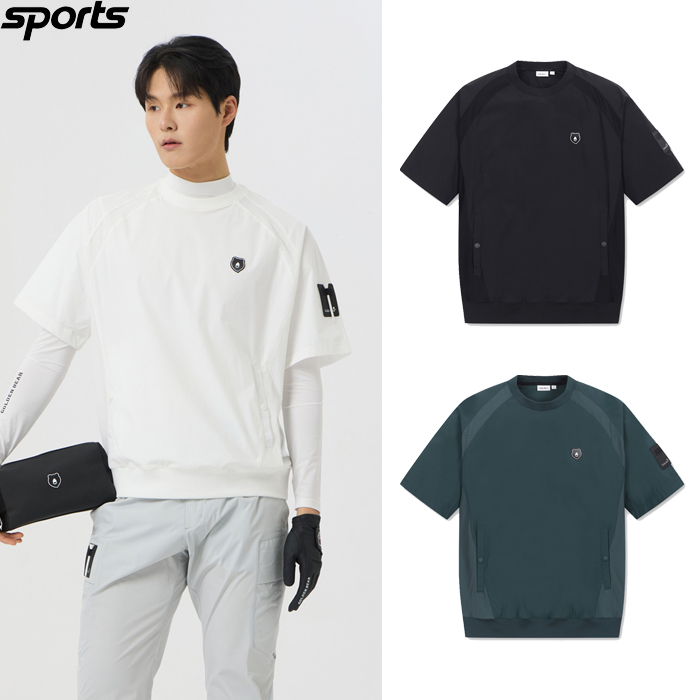 韩国代购GOLDEN BEAR高尔夫球服25春夏男子GOLF标志圆领短袖T恤