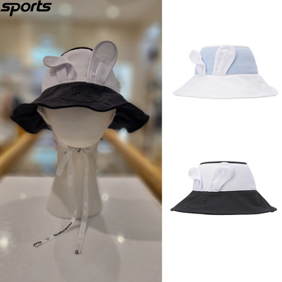 韩国代购pearly gates高尔夫配饰25春夏女标志拼色无顶网眼遮阳帽