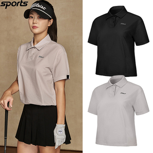 韩国代购titleist高尔夫26春夏透气简约运动户外POLO衫短袖T恤女