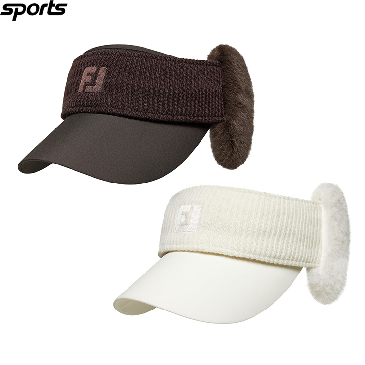 韩国代购FJ高尔夫配饰25冬ins加绒保暖抗寒空顶帽运动户外女球帽