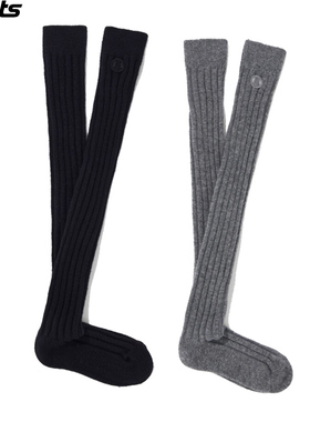 韩国代购lanvin blanc高尔夫配饰25秋冬女柔软保暖针织及膝长袜