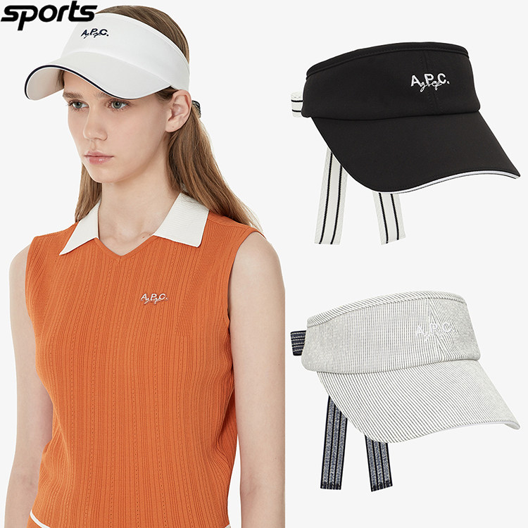 韩国代购APC高尔夫26春夏少女风蝴蝶结丝带遮阳帽运动户外女球帽