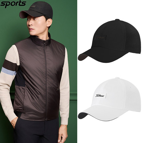 韩国代购titleist高尔夫25秋冬简约撞色宽檐遮阳帽运动户外男球帽