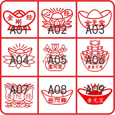 莲花印元宝印章佛用小印章心经印金刚经弥陀经莲华经定制小印章